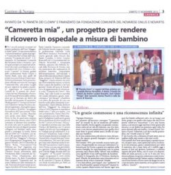 ARTICOLO CORRIERE DI NOVARA - CAMERETTA MIA 17-11